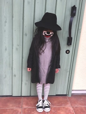 「abcd（ナシ）のアイテム（ワンピース/ドレス）」を使った、ゆずさん（キッズ・100cm）の冬コーディネート