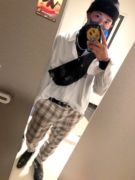 「mnml（ミニマル）のアイテム（アクセサリー）」を使った、ちーさん（メンズ・178cm）の冬コーディネート
