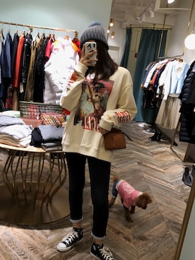 「HERON PRESTON（ヘロンプレストン）のアイテム（パーカー、ベージュ系）」を使った、wyydddddさん（レディース）の夏コーディネート