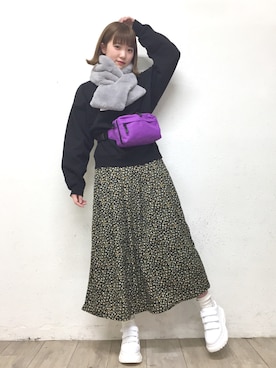 「WEGO（ウィゴー）のアイテム（スウェット）」を使った、manaさん（レディース・165cm）の秋コーディネート