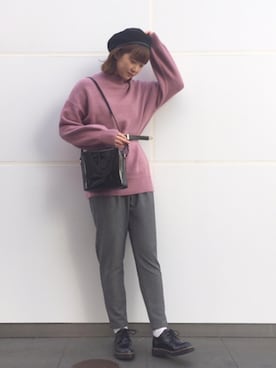 「WEGO（ウィゴー）のアイテム（ニット/セーター）」を使った、manaさん（レディース・165cm）の冬コーディネート
