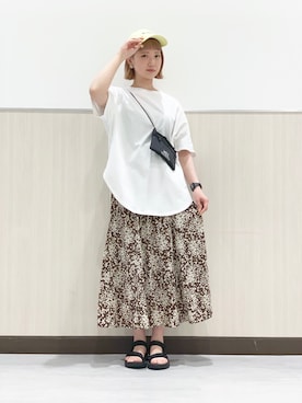 「MEI（メイ）のアイテム（バッグ）」を使った、manaさん（レディース・165cm）の夏コーディネート