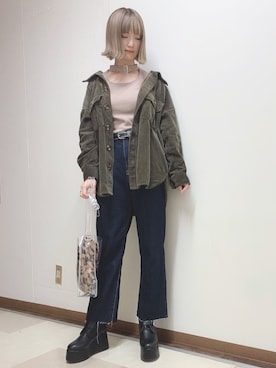 「WEGO（ウィゴー）のアイテム（ブルゾン）」を使った、manaさん（レディース・165cm）の秋コーディネート