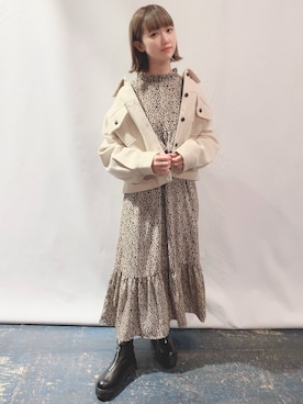 「WEGO（ウィゴー）のアイテム（ブルゾン）」を使った、manaさん（レディース・165cm）の秋コーディネート