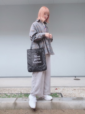 「WEGO（ウィゴー）のアイテム（その他アウター）」を使った、manaさん（レディース・165cm）の冬コーディネート