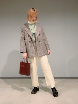 「WEGO（ウィゴー）のアイテム（スウェット）」を使った、manaさん（レディース・165cm）の冬コーディネート