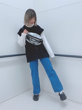 「STARTER（スターター）のアイテム」を使った、manaさん（レディース・165cm）の冬コーディネート