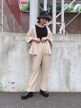 「CONVERSE（コンバース）のアイテム（帽子）」を使った、manaさん（レディース・165cm）の春コーディネート