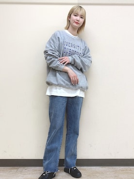 「リバースウィーブ」｜manaさん（レディース・165cm）の冬コーディネート
