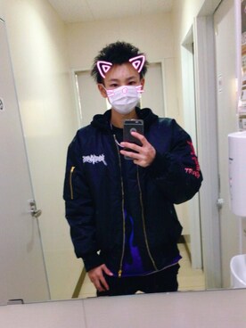 「vetements」｜「アイテム（ブルゾン）」を使った、mikuyaさん（メンズ・170cm）の冬コーディネート