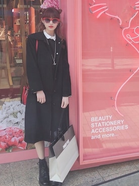 「Handmade（ハンドメイド）のアイテム（ジャケット/アウター）」を使った、emさん（レディース・163cm）の春コーディネート