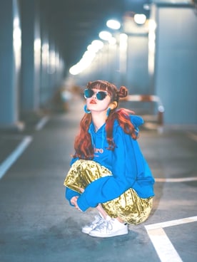 「ハーフツイン」｜「アイテム（スカート）」を使った、emさん（レディース・163cm）の春コーディネート