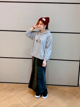 「Samansa Mos2 blue（サマンサモスモスブルー）のアイテム（スニーカー）」を使った、ひんみさん（レディース・154cm）の秋コーディネート
