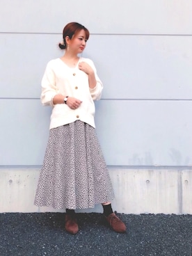 「ehka sopo（エヘカソポ）のアイテム（アクセサリー）」を使った、ひんみさん（レディース・154cm）の秋コーディネート