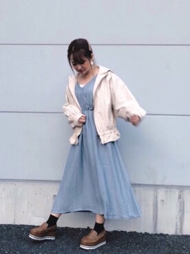 「春ワンピ」｜「アイテム（その他）」を使った、ひんみさん（レディース・154cm）の冬コーディネート