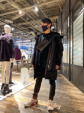 「DIESEL（ディーゼル）のアイテム（ナイロンジャケット）」を使った、Takahiko Taoさん（メンズ・172cm）の秋コーディネート