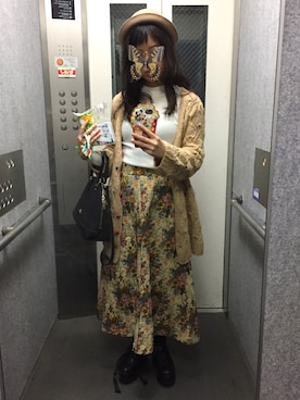 「Jocomomola（ホコモモラ）のアイテム（トップス）」を使った、まちるださん（レディース・155cm）の冬コーディネート