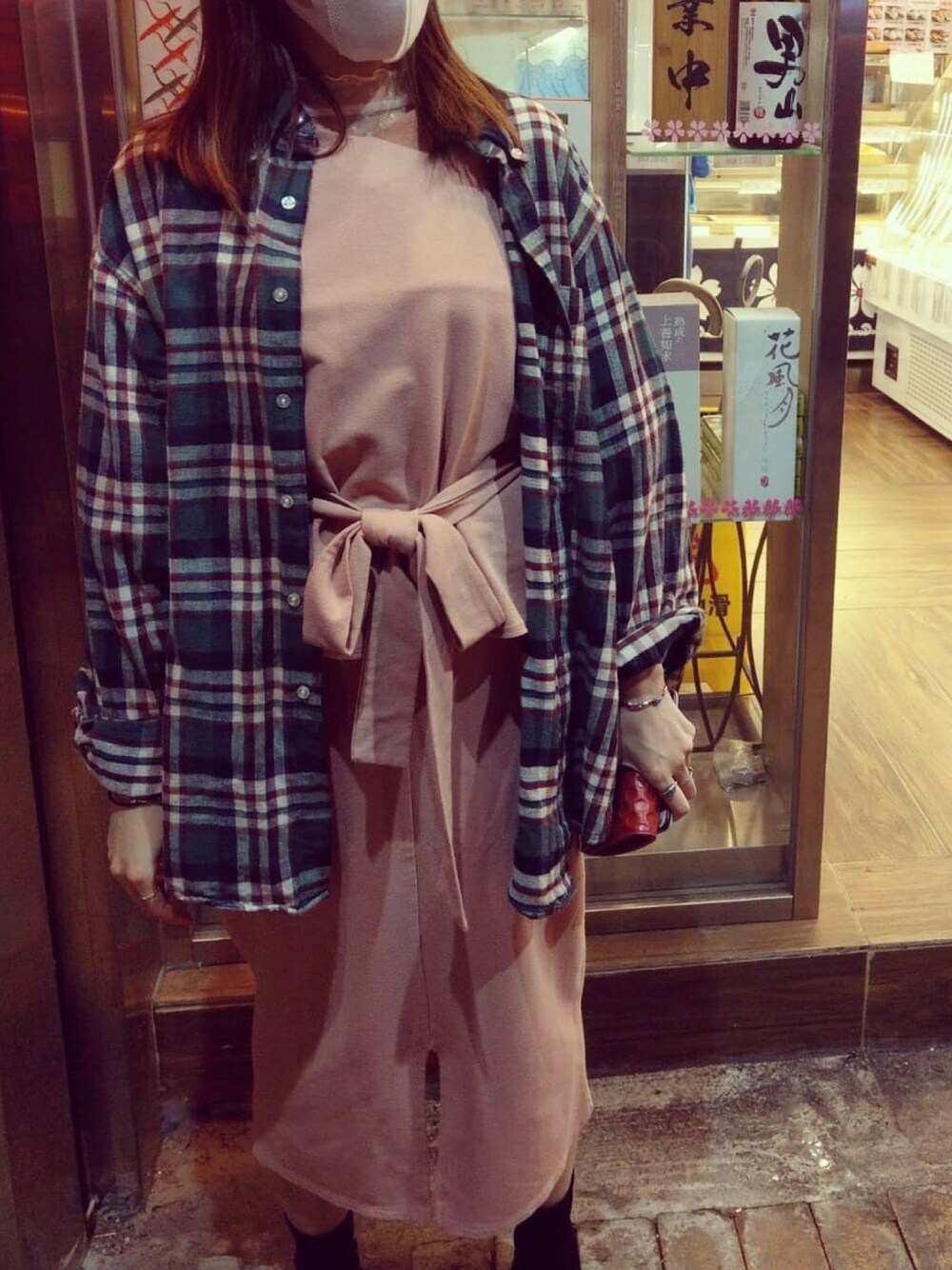 「今日のコーデ、ottd、春コーデ、古着」｜「Heatherのアイテム（チューブトップ、ホワイト系）」を使った、Jasmine ジャスミンさん（レディース・163cm）の冬コーディネートの1枚目の写真