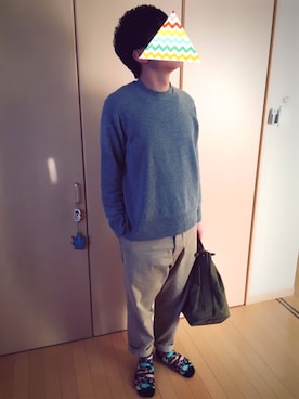 「SUOLO（スオーロ）のアイテム」を使った、キャベジンさん（メンズ・170cm）の冬コーディネート