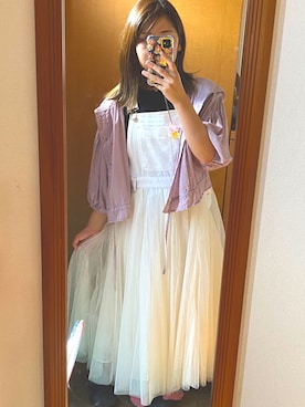 「jouetie（ジュエティ）のアイテム（サロペット/オーバーオール）」を使った、はづもちさん（レディース・159cm）の秋コーディネート