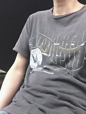 「DETH KILLERS（デスキラーズ）のアイテム（Tシャツ/カットソー、ブラック系）」を使った、papamama99さん（メンズ・181cm）の春コーディネート