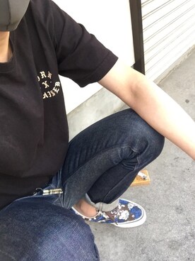 「A.P.C.（アーペーセー）のアイテム（デニムパンツ、ブルー系）」を使った、papamama99さん（メンズ・181cm）の春コーディネート