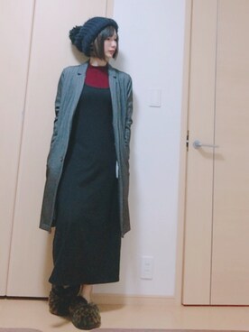 「RETRO GIRL（レトロガール）のアイテム（チェスターコート）」を使った、MIKE.さん（レディース・161cm）の春コーディネート