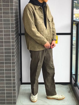 「TOGA PULLA（トーガ　プルラ）のアイテム（アクセサリー）」を使った、オヒデさん（メンズ・178cm）の冬コーディネート