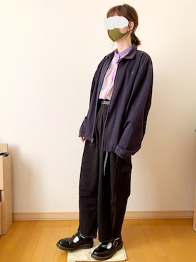 「ニコアンド」｜「アイテム（その他アウター）」を使った、とっちさん（レディース・160cm）の冬コーディネート