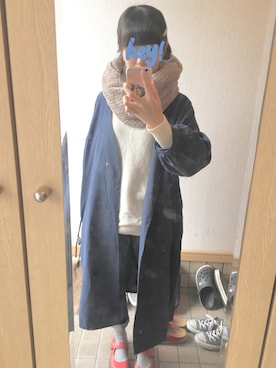 「MERLOT（メルロー）のアイテム（その他アウター）」を使った、...raw...さん（レディース・150cm）の冬コーディネート