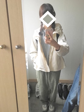 「niko and...（ニコアンド）のメンテンBIGBIG Ｔシャツ【niko and ...】（Tシャツ/カットソー）」を使った、...raw...さん（レディース・150cm）の春コーディネート