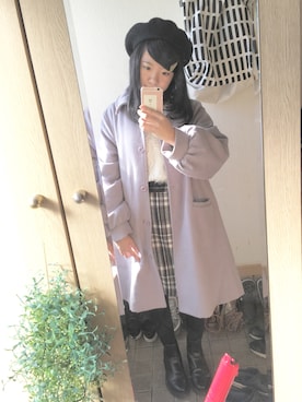 「WC（ダブル シー）のアイテム（ハンチング/ベレー帽）」を使った、...raw...さん（レディース・150cm）の冬コーディネート