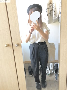 「WC（ダブル シー）のアイテム（ハンチング/ベレー帽）」を使った、...raw...さん（レディース・151cm）の夏コーディネート