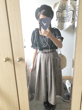 「WC（ダブル シー）のアイテム（ハンチング/ベレー帽）」を使った、...raw...さん（レディース・151cm）の秋コーディネート