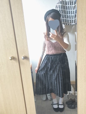 「WC（ダブル シー）のアイテム（ハンチング/ベレー帽）」を使った、...raw...さん（レディース・151cm）の冬コーディネート
