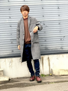「やっぱりストリートが好き」｜「アイテム（チェスターコート）」を使った、tetsuyaさん（メンズ・178cm）の秋コーディネート
