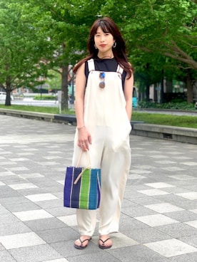 「UNITED ARROWS（ユナイテッドアローズ）のアイテム（サロペット/オーバーオール）」を使った、DATE MEGUMIさん（レディース・160cm）の春コーディネート