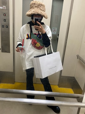 「BEAMS」｜「アイテム（ボディバッグ/ウエストポーチ）」を使った、しるこさん（レディース・162cm）の秋コーディネート