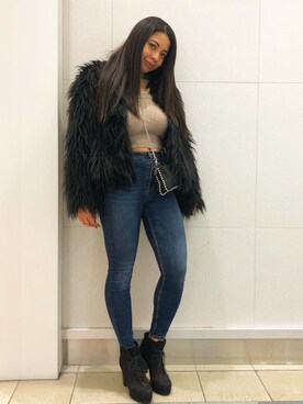 「GYDA（ジェイダ）のアイテム（その他アウター）」を使った、arisaさん（レディース・170cm）の春コーディネート