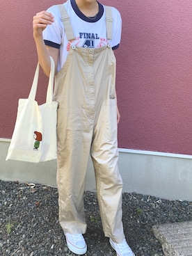 「ディッキーズ(Dickies)」｜「アイテム（サロペット/オーバーオール）」を使った、mmmkさん（レディース・163cm）の春コーディネート