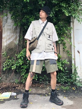 「工装」｜冠宇さん（メンズ・174cm）の春コーディネート