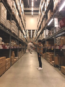「アイテム（おもちゃ、グレー系）」を使った、mnmtomoさん（メンズ・181cm）の春コーディネート