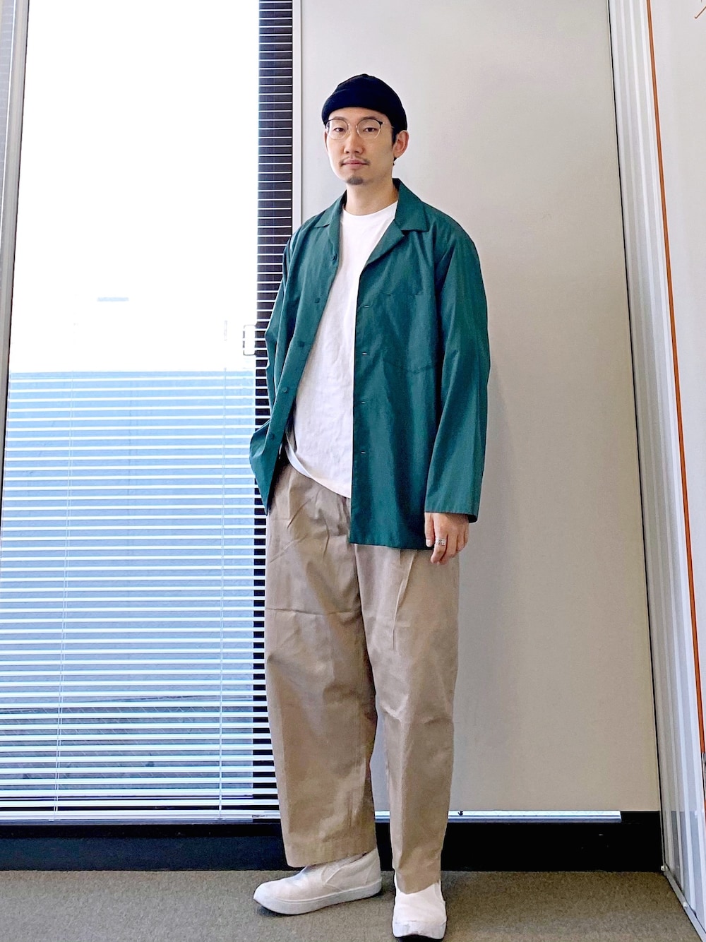 Descente PAUSE オリーブグリーン ニットシャツ DESCENTE（デサント）の「アントリムH/Sオープンカラーシャツ