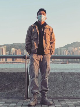 「FILA（フィラ）のアイテム（その他シューズ）」を使った、Hausen.vさん（メンズ・173cm）の春コーディネート