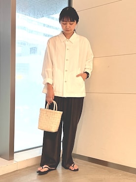 「トングサンダル」｜「アイテム（その他アウター）」を使った、akriiin12さん（レディース・161cm）の夏コーディネート