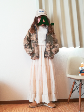 「カオリノモリ」｜「アイテム（その他アウター）」を使った、ちっちゃいさんさん（レディース・148cm）の冬コーディネート