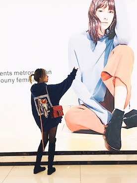 「MISCH MASCH（ミッシュマッシュ）のアイテム（モッズコート）」を使った、亿轩儿さん（レディース・164cm）の冬コーディネート