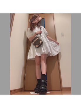 「アイテム（シャツワンピース）」を使った、ﾅﾅﾅさん（レディース・157cm・10代）の夏コーディネート