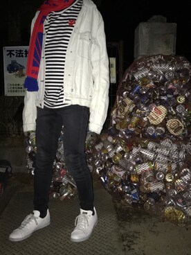「KSUBI（スビ）のアイテム（ジャケット/アウター）」を使った、きりとさん（メンズ・165cm）の春コーディネート