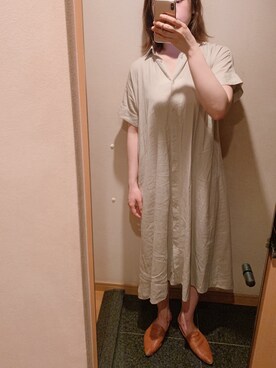 「N.（N. Natural Beauty Basic）（エヌエヌナチュラルビューティーベーシック）のアイテム（シャツワンピース）」を使った、しーーーたさん（レディース・166cm）の夏コーディネート